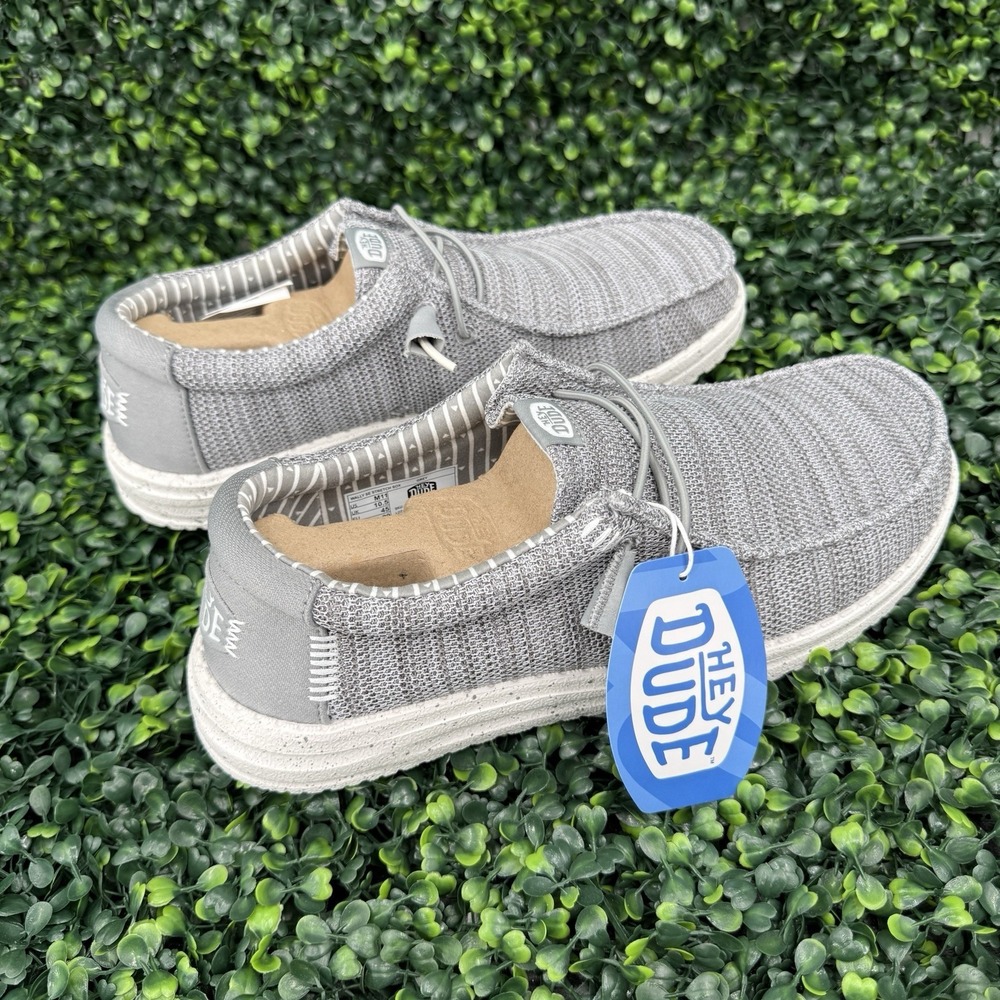 Hey Dude SE Wally Stretch Sox Shoes Mens 11 Grey Slip on Loafer Breathable - Picture 2 of 8